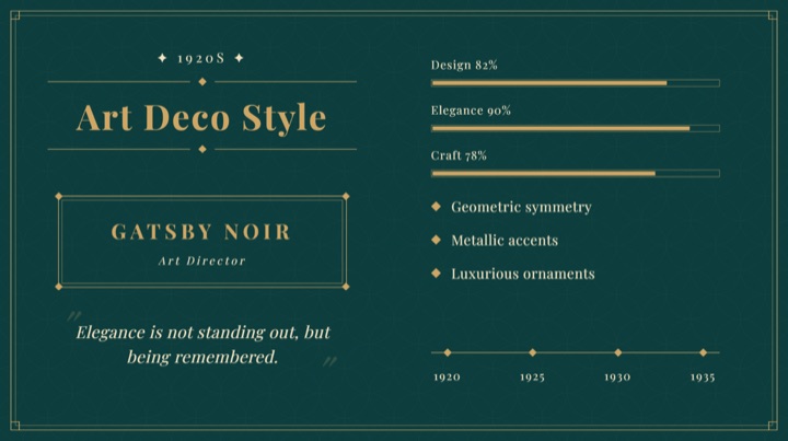 Emerald Deco design style preview